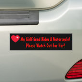 Mijn Vriendin heeft een motorfiets-Bumpersticker Bumpersticker (Op auto)