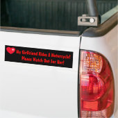 Mijn Vriendin heeft een motorfiets-Bumpersticker Bumpersticker (Op Truck)