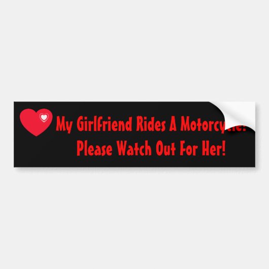 Mijn Vriendin heeft een motorfiets-Bumpersticker Bumpersticker (Voorkant)