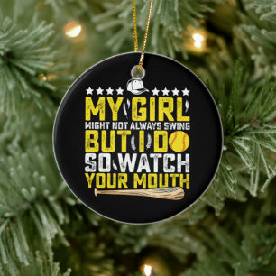 Mijn vriendin hoeft misschien niet altijd te swing keramisch ornament