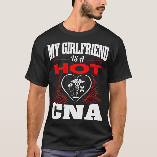 Mijn Vriendin is een hot-cna-Valentijn T-shirt (Voorkant)