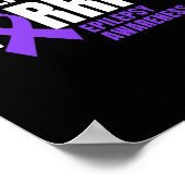 Mijn Vriendin is een Warrior Epilepsy Awareness Pu Poster (Hoek)