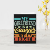 Mijn Vriendin is jurist en weet dat ze dat altijd  Kaart (Gele Bloem)