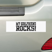 Mijn Vriendin Rocks Bumpersticker (Op auto)
