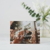 Mijn Vriendin Vrolijke Kerstwensen Foto Briefkaart (Staand voorkant)