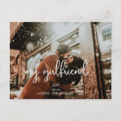 Mijn Vriendin Vrolijke Kerstwensen Foto Briefkaart (Voorkant)