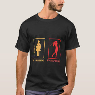 Mijn vriendin vs jouw vriendin   golfspeler t-shirt