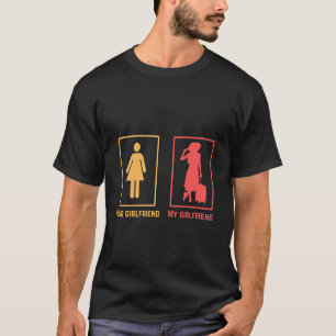 Mijn vriendin vs jouw vriendin   reizigster t-shirt