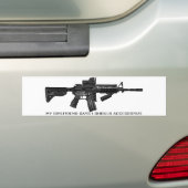 Mijn Vriendin zegt dat ik de AR15 moet openen Bumpersticker (Op auto)