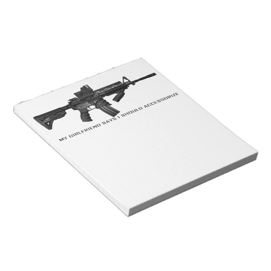 Mijn Vriendin zegt dat ik de AR15 moet openen Notitieblok (Schuin)