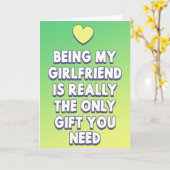 Mijn vriendin zijn is het enige geschenk dat je no kaart (Gele Bloem)