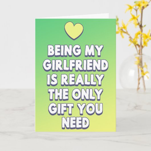 Mijn vriendin zijn is het enige geschenk dat je no kaart (Gele Bloem)