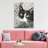 Mijn vroegere kat canvas afdruk (Insitu (Woonkamer))