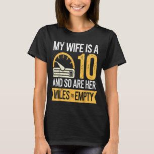 Mijn vrouw 10 dus haar kilometers lege grappige au t-shirt