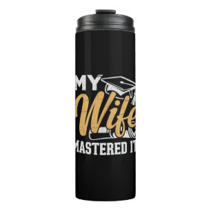 Mijn vrouw beheerste het diploma-masterhouder thermosbeker