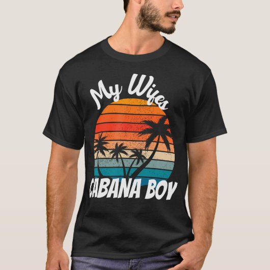 Mijn vrouw Cabana Boy Ever Bartender Pool T-shirt (Voorkant)