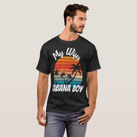 Mijn vrouw Cabana Boy Ever Bartender Pool T-shirt (Voorkant volledig)