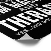 Mijn vrouw denkt in haar persoonlijke geldautomaat poster (Hoek)