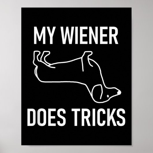 Mijn vrouw doet Tricks, Dachshund, Funny, Jokes, S Poster (Voorkant)