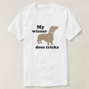 Mijn vrouw doet Tricks Hot Dog Dachshund T T-shirt