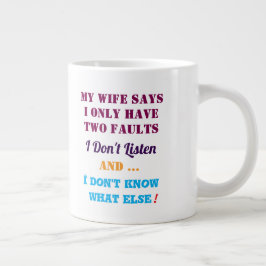 Mijn vrouw en mijn fouten grote koffiekop