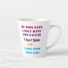 Mijn vrouw en mijn fouten latte mok