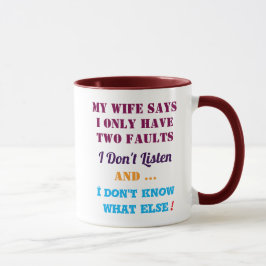 Mijn vrouw en mijn fouten mok