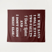Mijn vrouw en mijn fouten wandkleed (Voorkant (horizontaal))