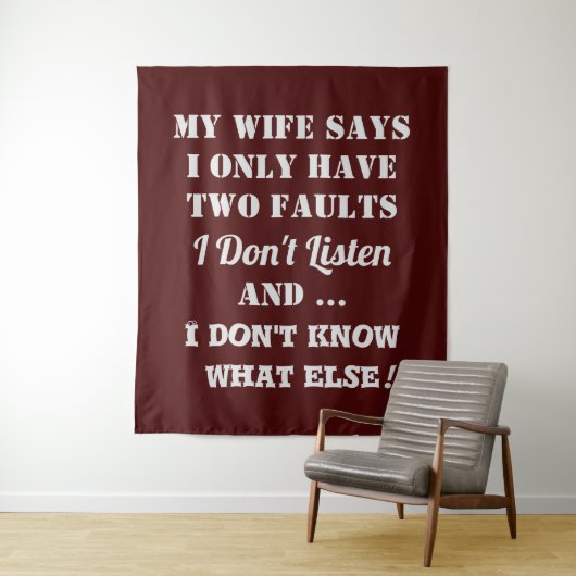 Mijn vrouw en mijn fouten wandkleed (In situ)