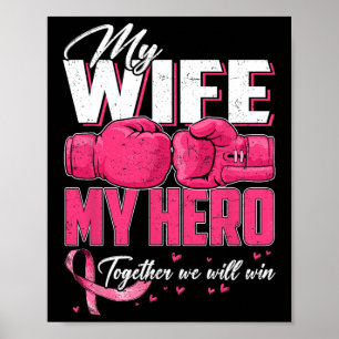 Mijn vrouw en mijn held samen zullen we borstkanke poster