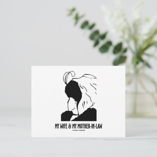 Mijn vrouw en mijn schoonmoeder (optische illusie) briefkaart (Staand voorkant)