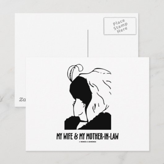 Mijn vrouw en mijn schoonmoeder (optische illusie) briefkaart (Voorkant / Achterkant)