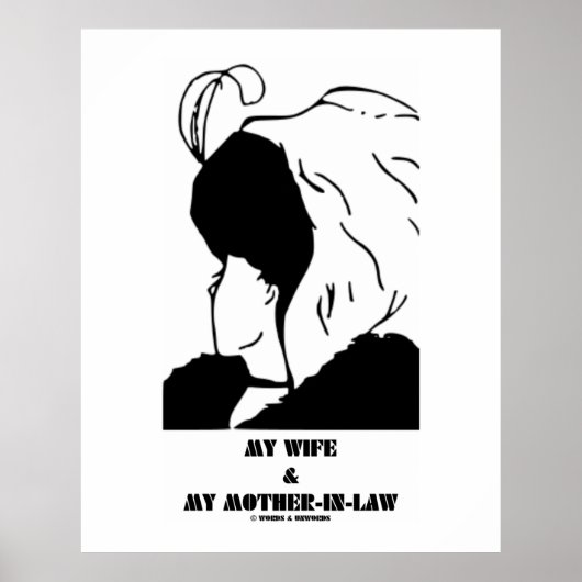 Mijn vrouw en mijn schoonmoeder (optische illusie) poster (Voorkant)
