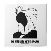 Mijn vrouw en mijn schoonmoeder (optische illusie) tegeltje (Voorkant)