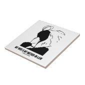 Mijn vrouw en mijn schoonmoeder (optische illusie) tegeltje (Zijkant)