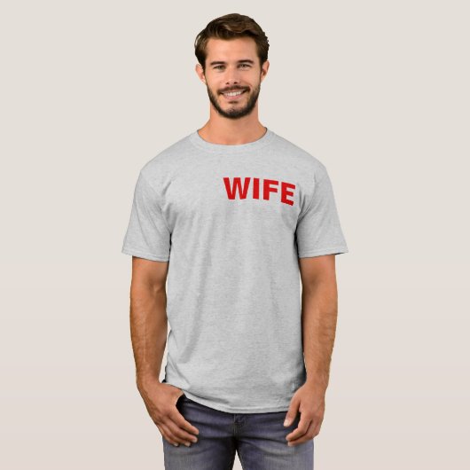 MIJN VROUW HEAVIER DAN U T-SHIRT (Voorkant volledig)