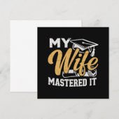 Mijn vrouw heeft het onder de knie Afstudeer Maste Kaart (Voorkant / Achterkant)