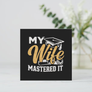 Mijn vrouw heeft het onder de knie Afstudeer Maste Kaart