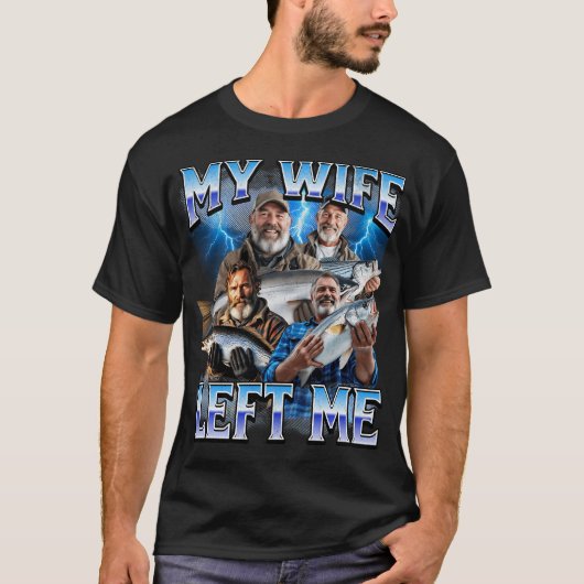 Mijn vrouw heeft me verlaten t-shirt (Voorkant)