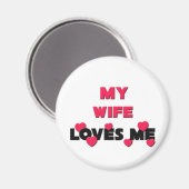 Mijn vrouw houdt van mij magneet (Voorkant / Achterkant)