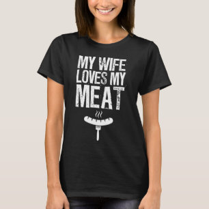 Mijn vrouw houdt van mijn vlees Grappig grillen BB T-shirt