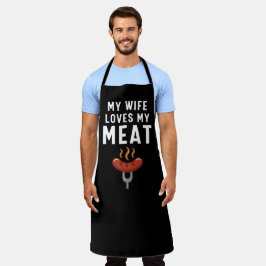 Mijn vrouw houdt van mijn vlees Grappige BBQ Schort