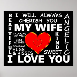 Mijn vrouw, ik hou van je poster