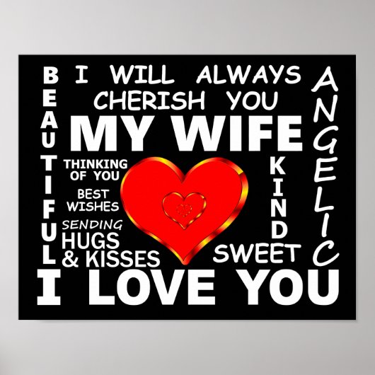 Mijn vrouw, ik hou van je poster (Voorkant)