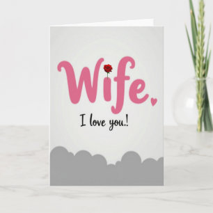 Mijn vrouw, ik hou van jou roos wenskaart kaart
