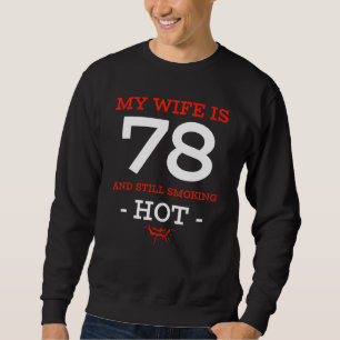 Mijn vrouw is 78 jaar oud, nog steeds warm 78e kok trui