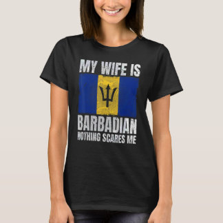 Mijn vrouw is Barbadiaans, niets wat me barbados H T-shirt