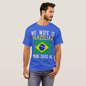 Mijn vrouw is Braziliaans Niets schrikt me Brazili T-shirt (Voorkant volledig)