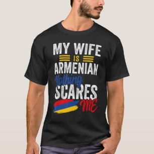 Mijn vrouw is de Armeense vlag van het erfgoed van T-shirt