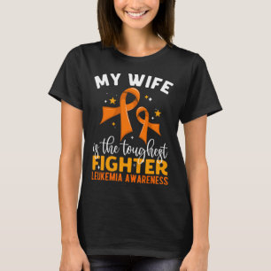 Mijn vrouw is de taaiste vechter leukemie bewustzi t-shirt